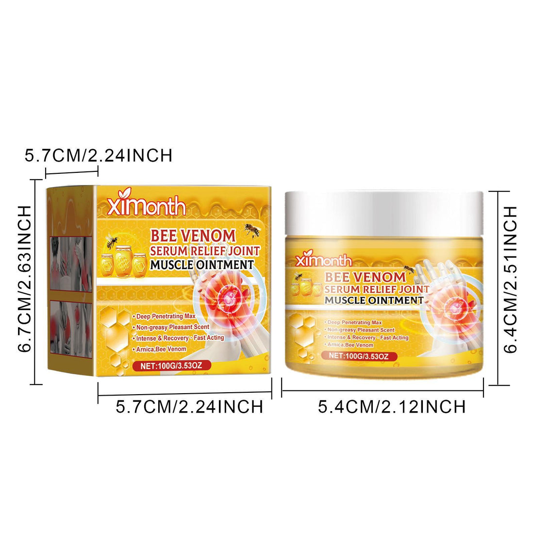 Simon's Evening Primrose Bee Venom Joint Care Cream, Relieves Joint Muscle Pain And Body Discomfort Care Massage Cream